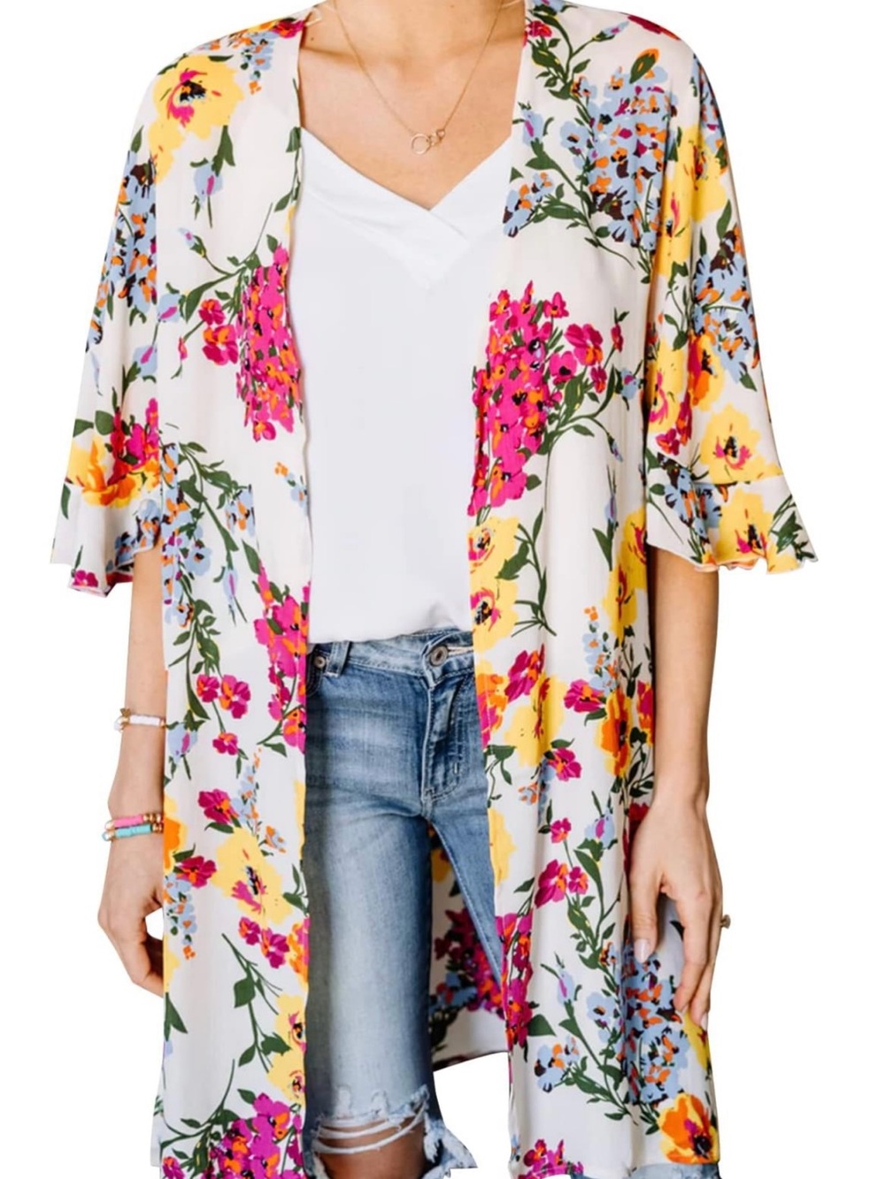 Floral Kimono elbow length